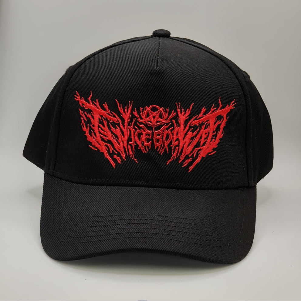 Twice Brewed Red Death Metal Logo 5 Panel Cap (Black)