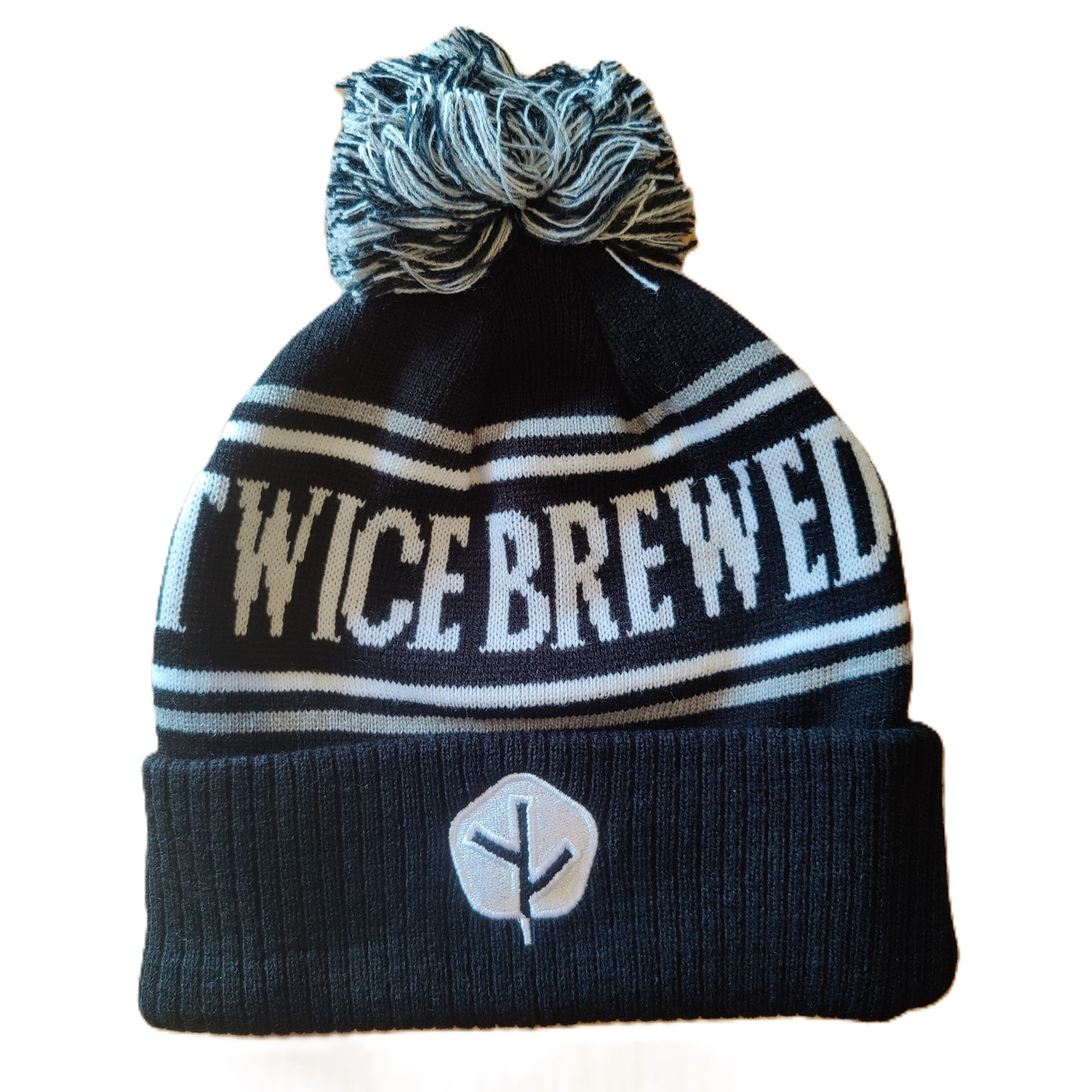Twice Brewed Bobble Hat (Black/White/Grey)