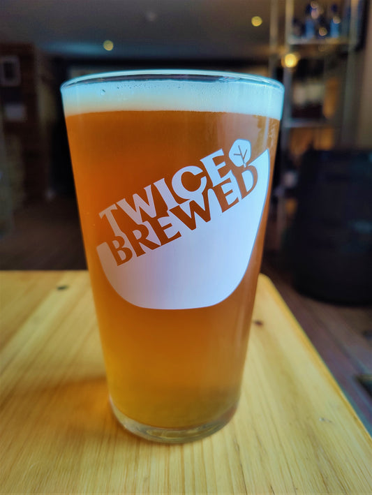 Twice Brewed Pint Glass