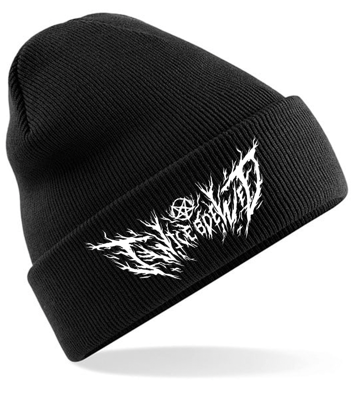 Twice Brewed Metal Logo Beanie (Black)