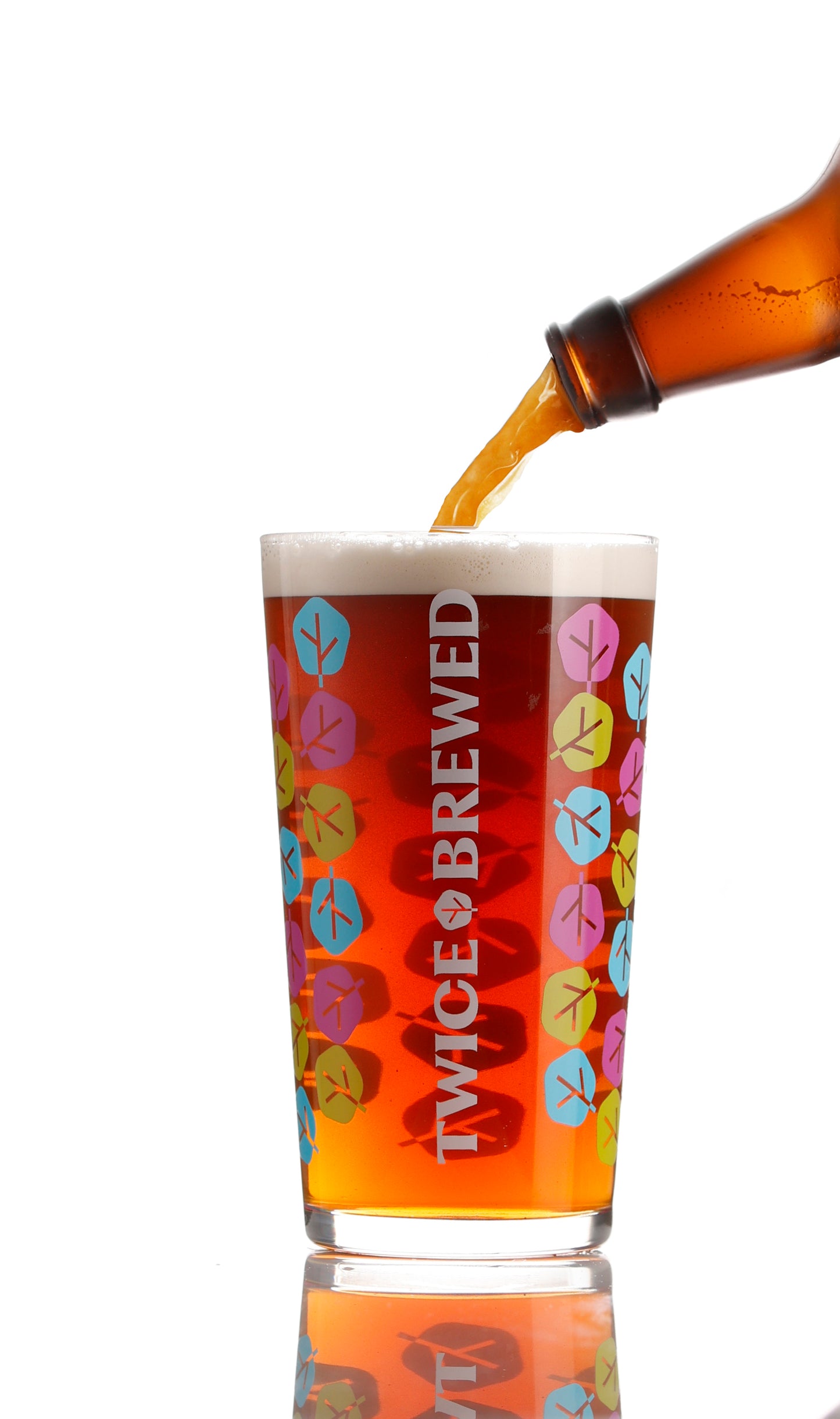 Twice Brewed Colour Logo Pint Glass