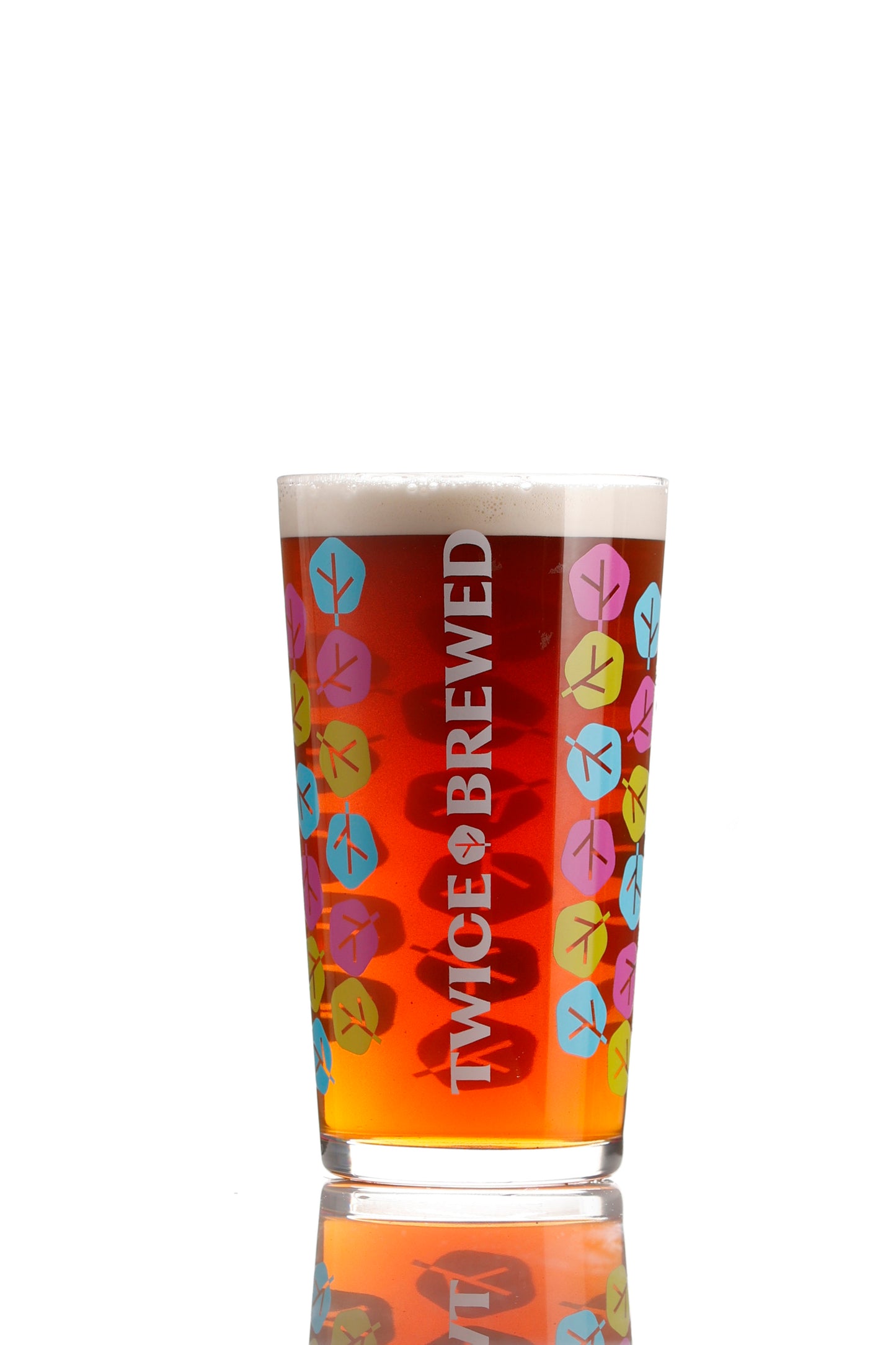 Twice Brewed Colour Logo Pint Glass