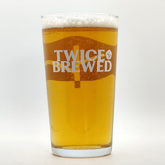 Twice Brewed Pint Glass