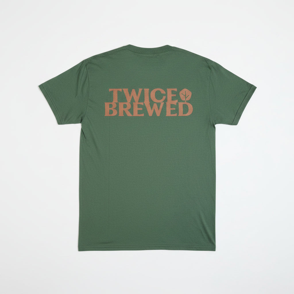 Twice Brewed Brewing Co Logo T-Shirt (Olive Green)