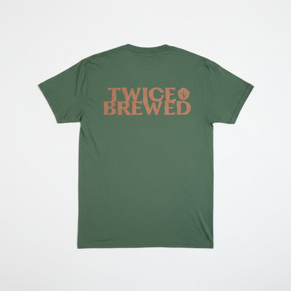 Twice Brewed Brewing Co Logo T-Shirt (Olive Green)