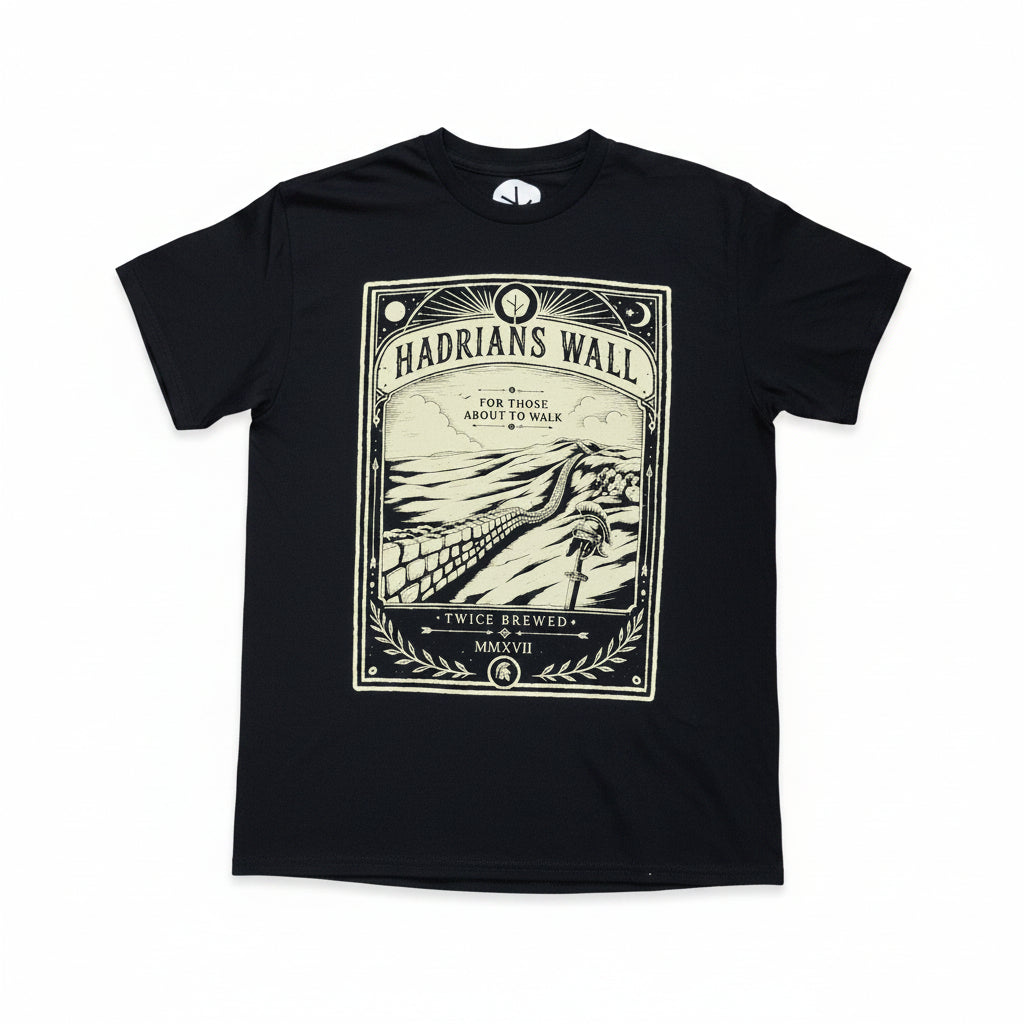 Twice Brewed Hadrian's Wall T-Shirt (Black)