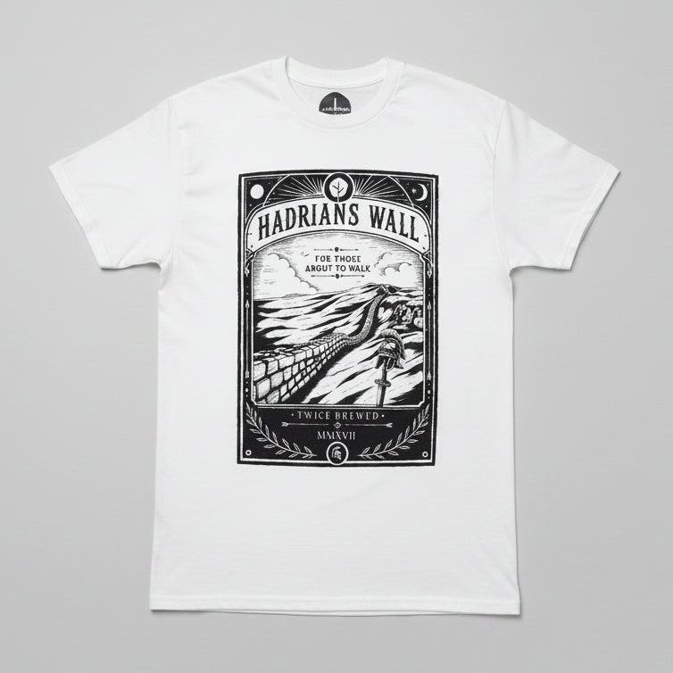 Twice Brewed Hadrian's Wall T-Shirt (White)