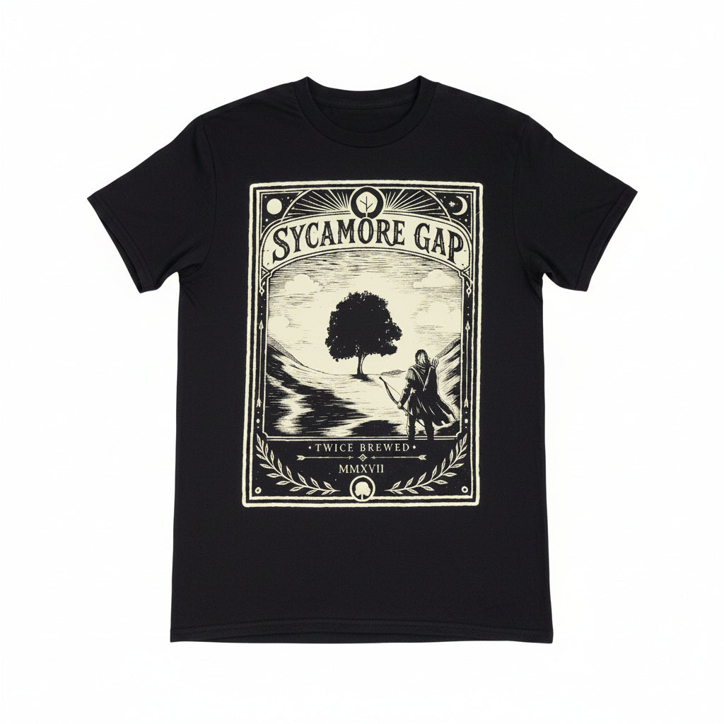 Twice Brewed Sycamore Gap T-Shirt (Black)