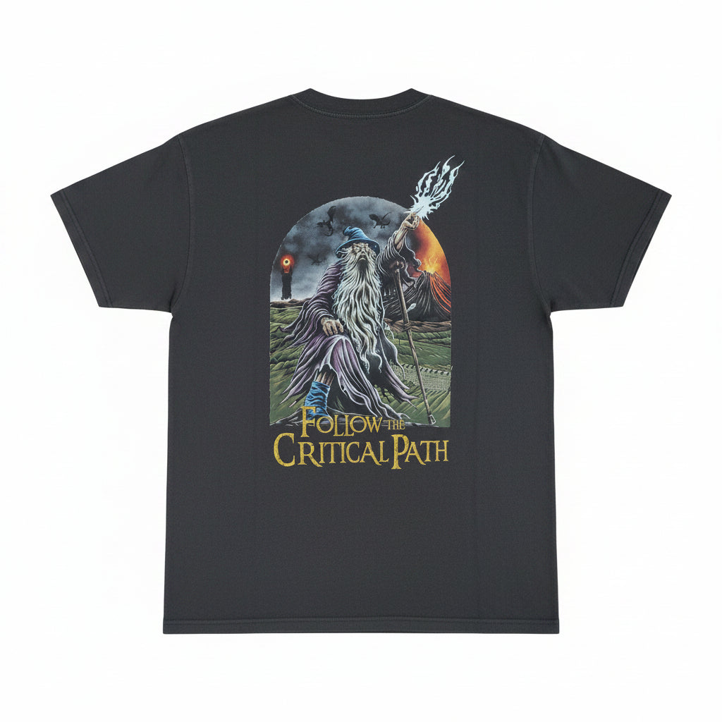 Follow The Critical Path Heavy Faded T-Shirt (Washed Black)