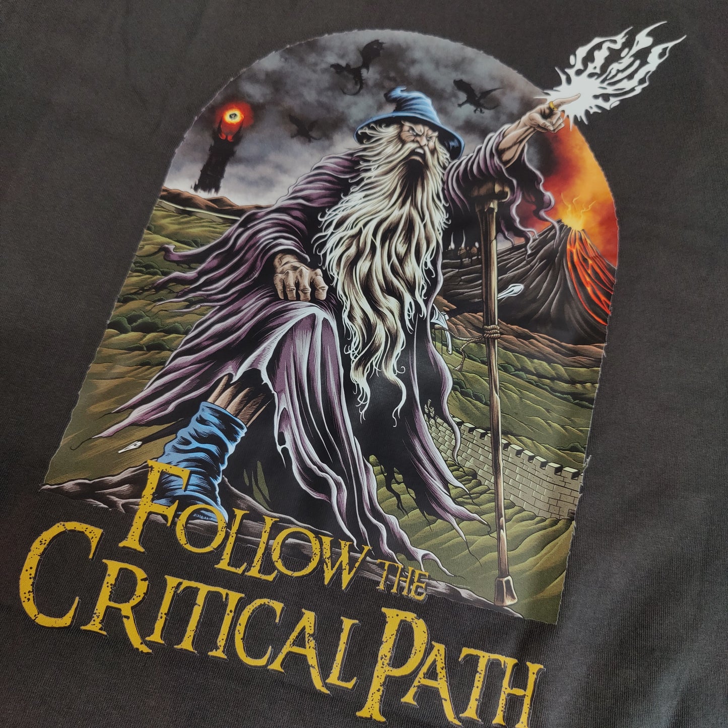 Follow The Critical Path Heavy Faded T-Shirt (Washed Black)