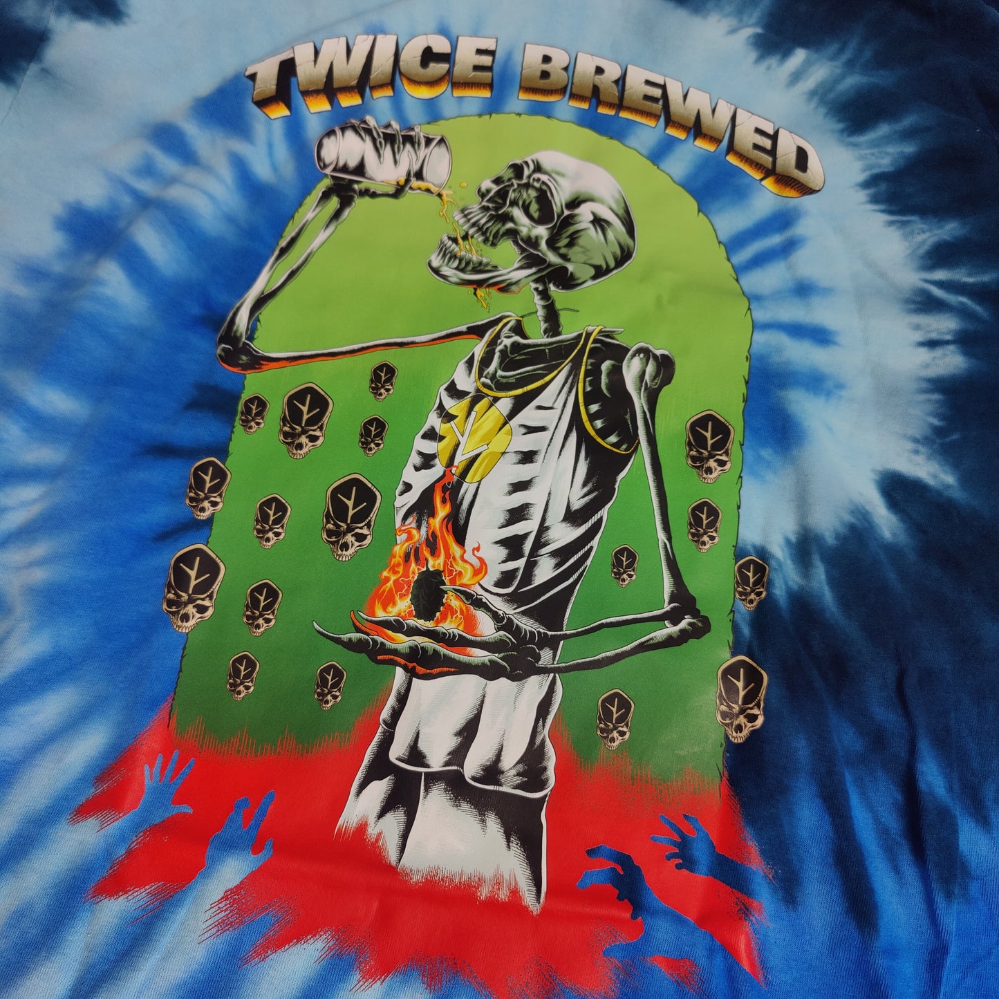 Twice Brewed Grateful Dead inspired T-Shirt (Blue Ocean Tie Dye)