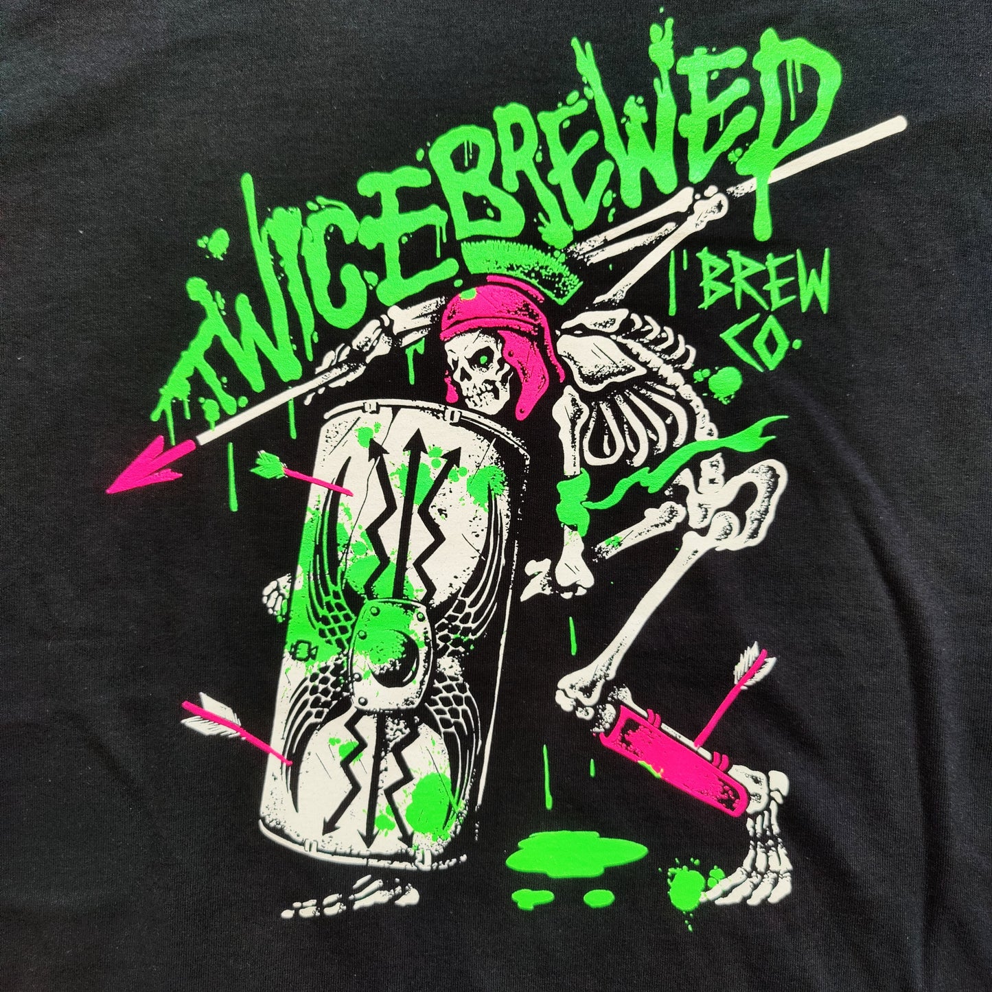 Skeleton Soldier Glow In The Dark T-Shirt (Black)