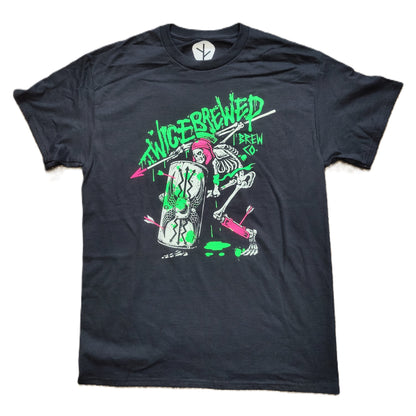 Skeleton Soldier Glow In The Dark T-Shirt (Black)