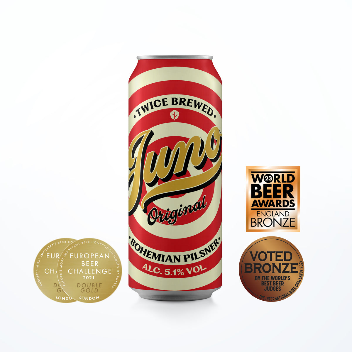 Juno Original, Bohemian Pilsner (GF), 5.1% - 440ml Can