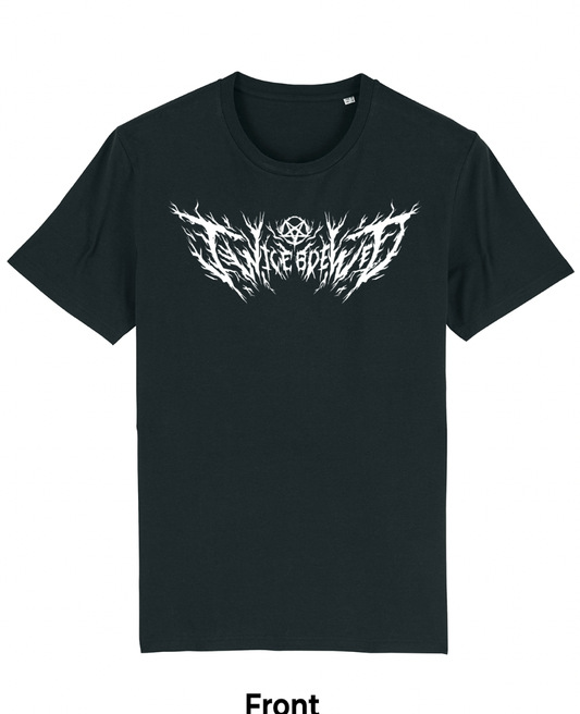 Twice Brewed Death Metal Logo T-Shirt (Black)