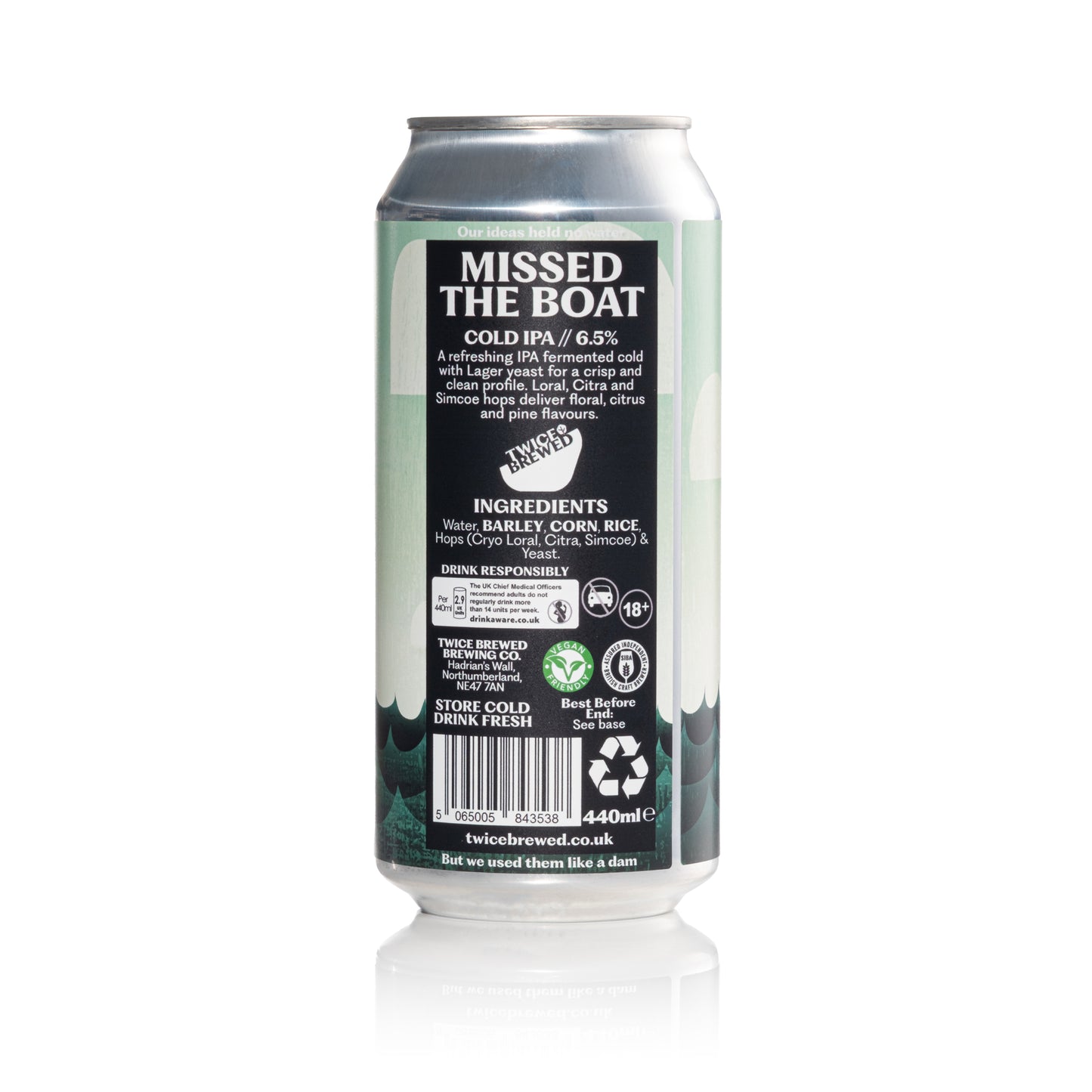 Missed The Boat, Cold IPA, 6.5% - 440ml can
