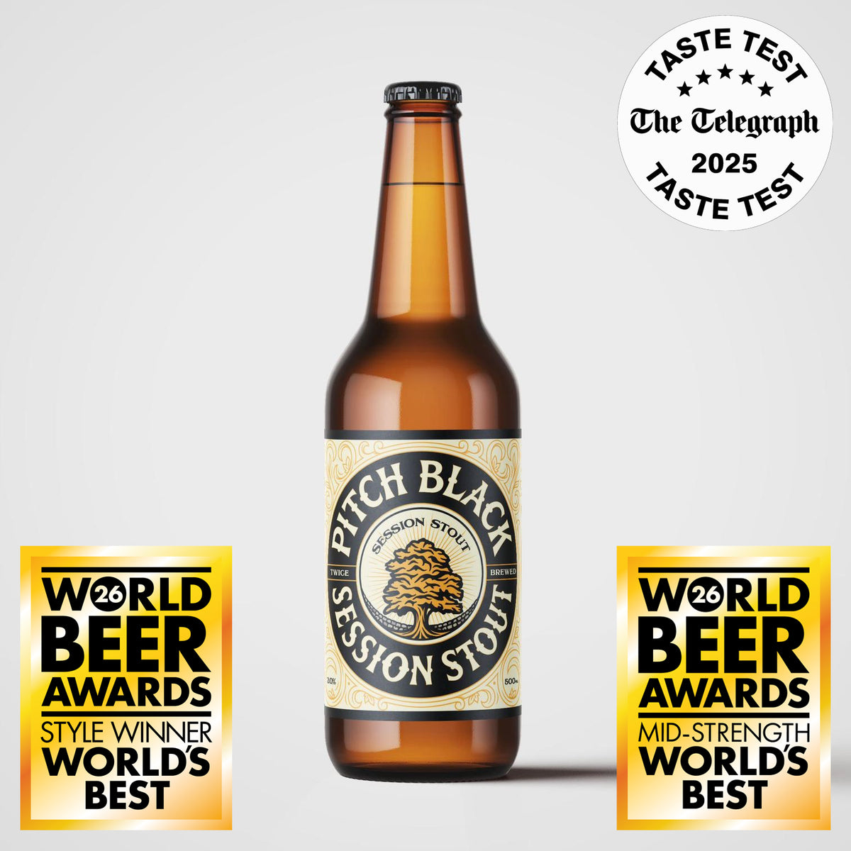 Pitch Black, Session Stout, 3.0% - 500ml Bottle