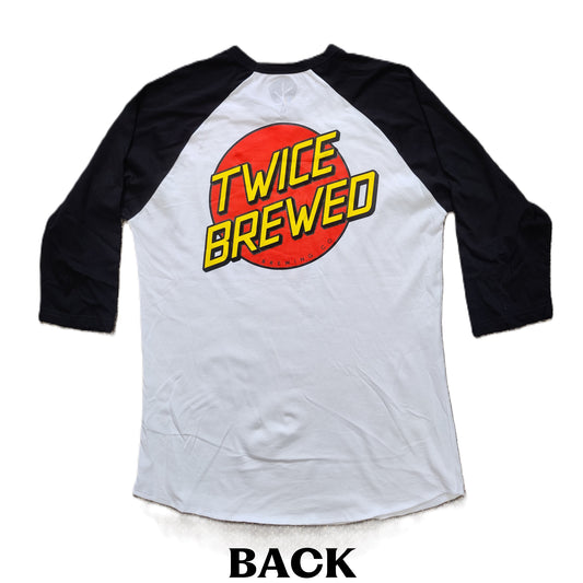 Twice Brewed Red Dot Baseball T-shirt (White)
