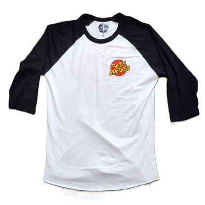 Twice Brewed Red Dot Baseball T-shirt (White)