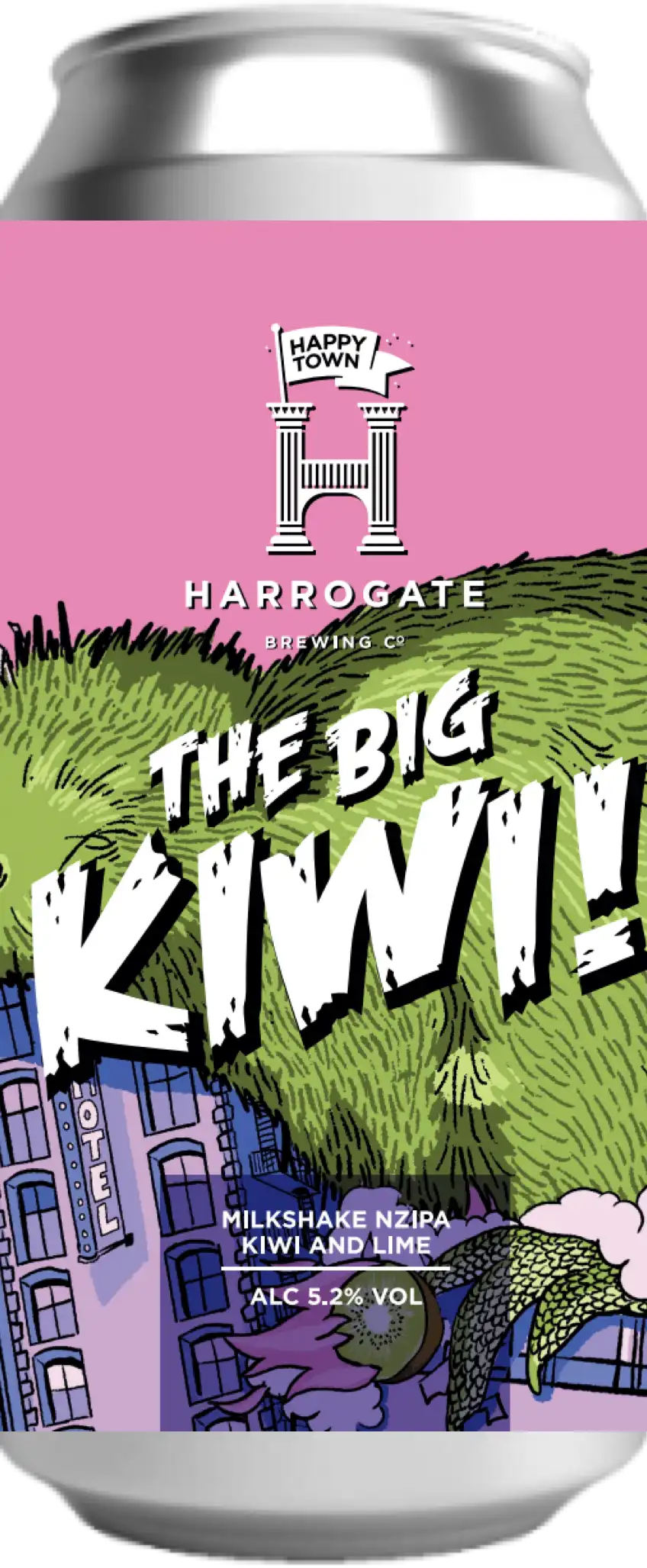 THE BIG KIWI! Kiwi & Lime Milkshake NZIPA, 5.2% - 440ml Can - Harrogate Brewery Collab